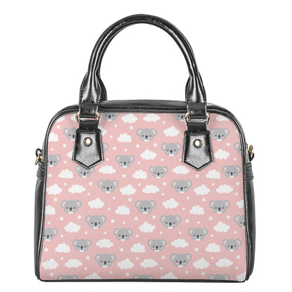 Koala Bear And Cloud Pattern Print Shoulder Handbag