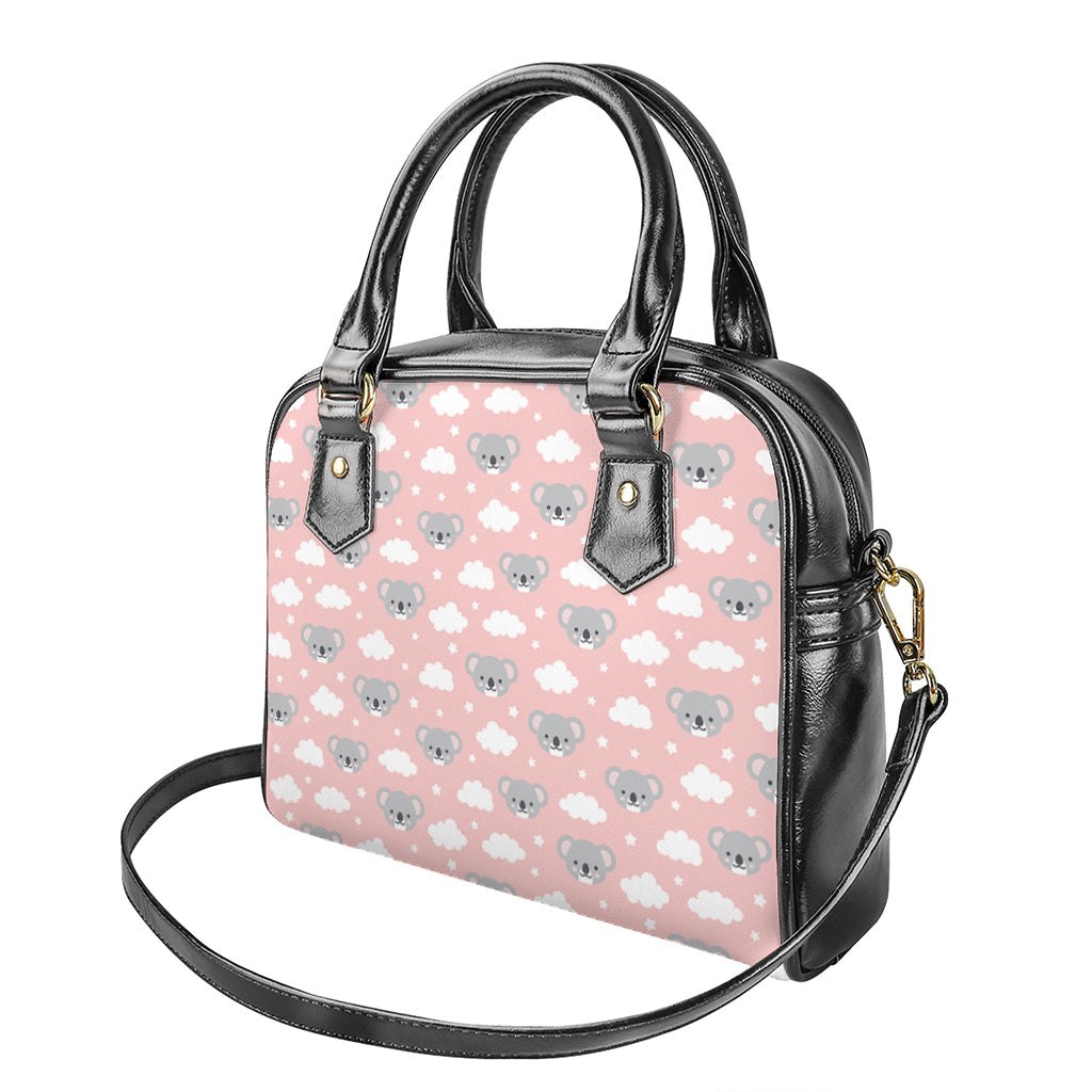 Koala Bear And Cloud Pattern Print Shoulder Handbag