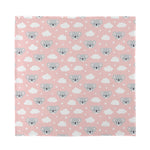 Koala Bear And Cloud Pattern Print Silk Bandana