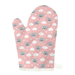 Koala Bear And Cloud Pattern Print Single Oven Mitt