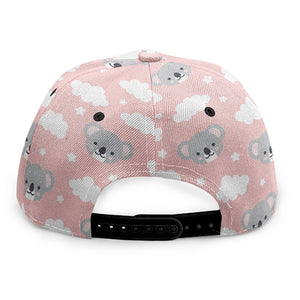 Koala Bear And Cloud Pattern Print Snapback Cap