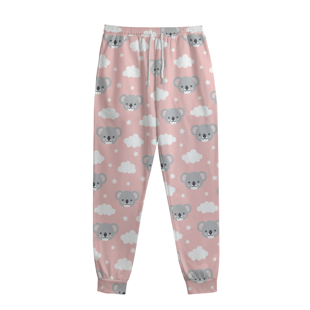 Koala Bear And Cloud Pattern Print Sweatpants