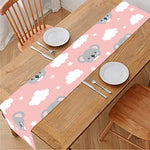 Koala Bear And Cloud Pattern Print Table Runner