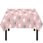 Koala Bear And Cloud Pattern Print Tablecloth