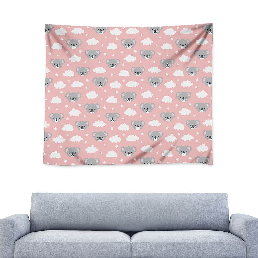 Koala Bear And Cloud Pattern Print Tapestry