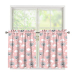Koala Bear And Cloud Pattern Print Tier Curtains