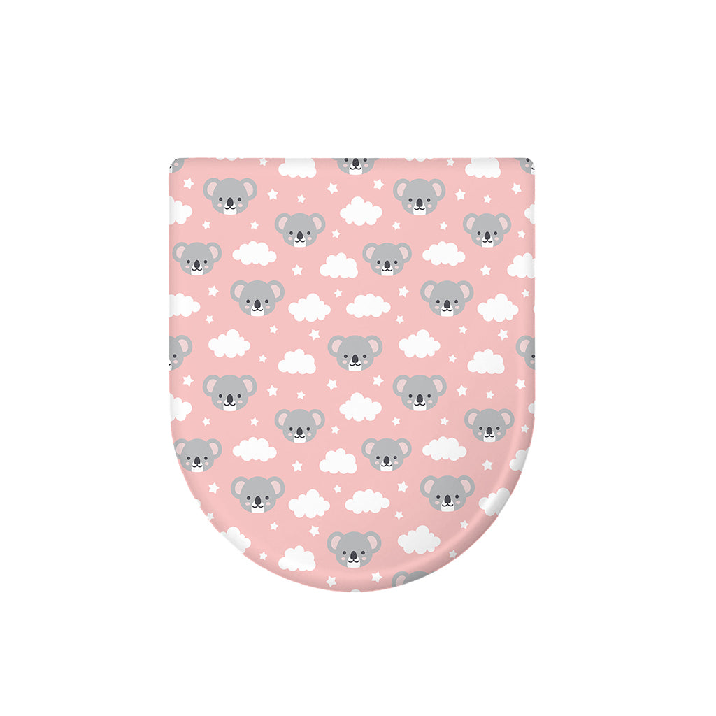Koala Bear And Cloud Pattern Print Toilet Lid Cover