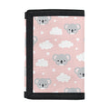 Koala Bear And Cloud Pattern Print Trifold Wallet