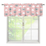 Koala Bear And Cloud Pattern Print Window Valance