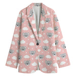 Koala Bear And Cloud Pattern Print Women's Blazer