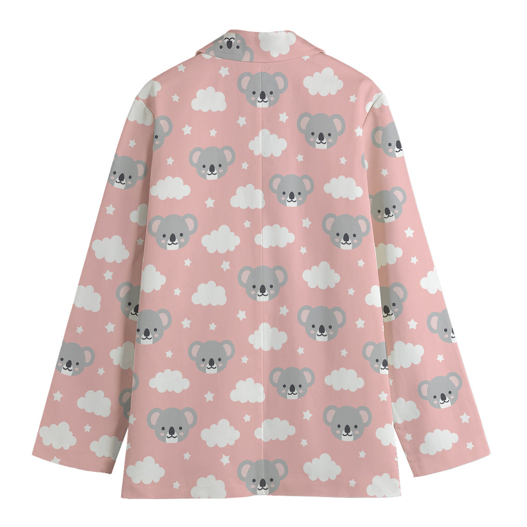 Koala Bear And Cloud Pattern Print Women's Blazer