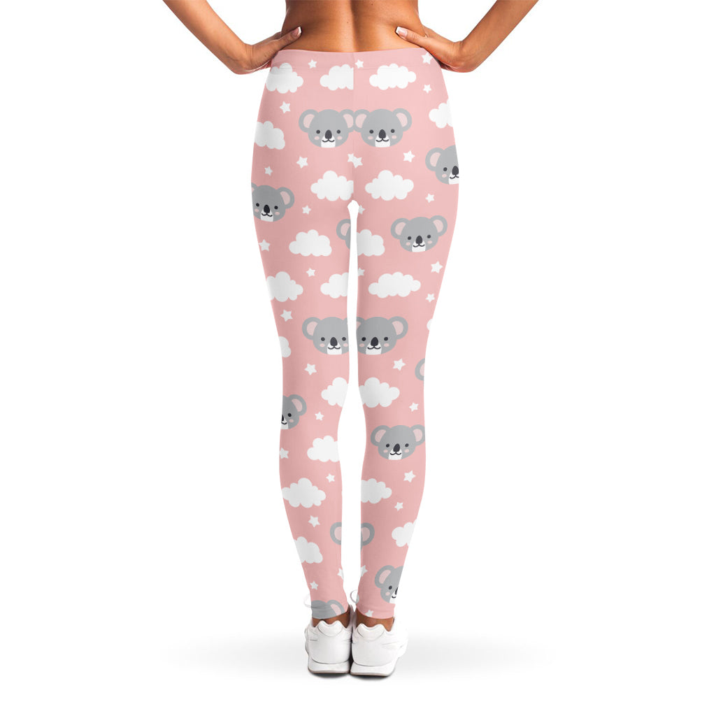 Koala Bear And Cloud Pattern Print Women's Leggings