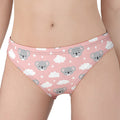 Koala Bear And Cloud Pattern Print Women's Panties