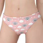 Koala Bear And Cloud Pattern Print Women's Panties