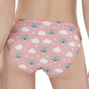 Koala Bear And Cloud Pattern Print Women's Panties