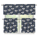 Koala Bear Pattern Print 3 Piece Kitchen Curtains