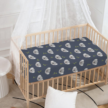 Koala Bear Pattern Print Baby Crib Sheet