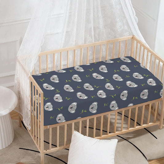 Koala Bear Pattern Print Baby Crib Sheet