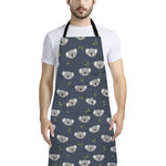 Koala Bear Pattern Print Bib Apron With Pocket