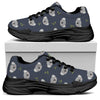 Koala Bear Pattern Print Black Chunky Shoes