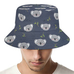 Koala Bear Pattern Print Bucket Hat