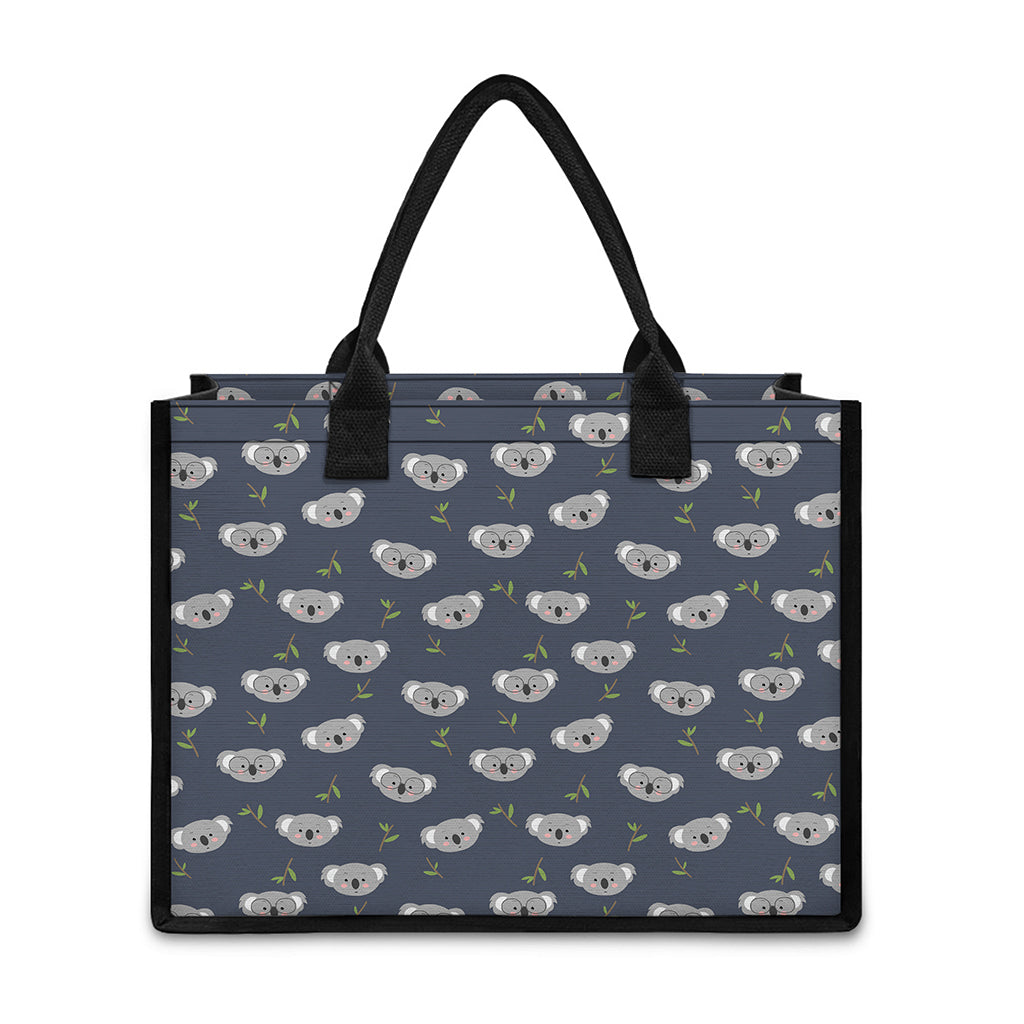 Koala Bear Pattern Print Canvas Tote Bag