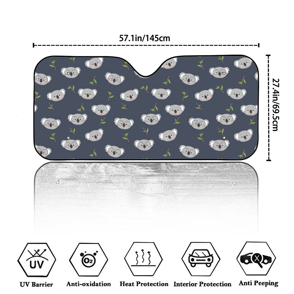 Koala Bear Pattern Print Car Windshield Sun Shade