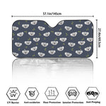 Koala Bear Pattern Print Car Windshield Sun Shade