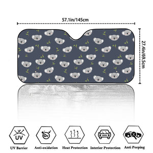 Koala Bear Pattern Print Car Windshield Sun Shade