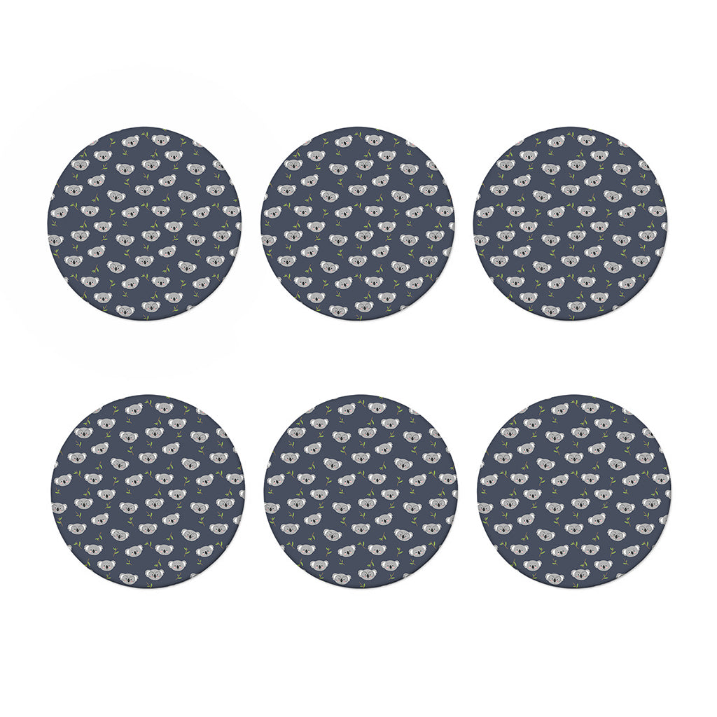 Koala Bear Pattern Print Coaster Set