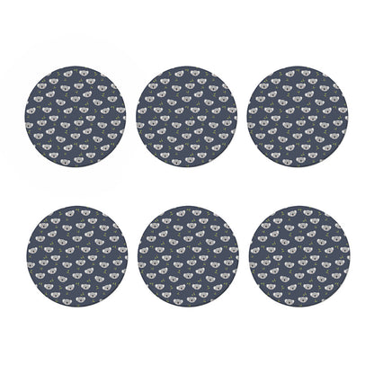 Koala Bear Pattern Print Coaster Set