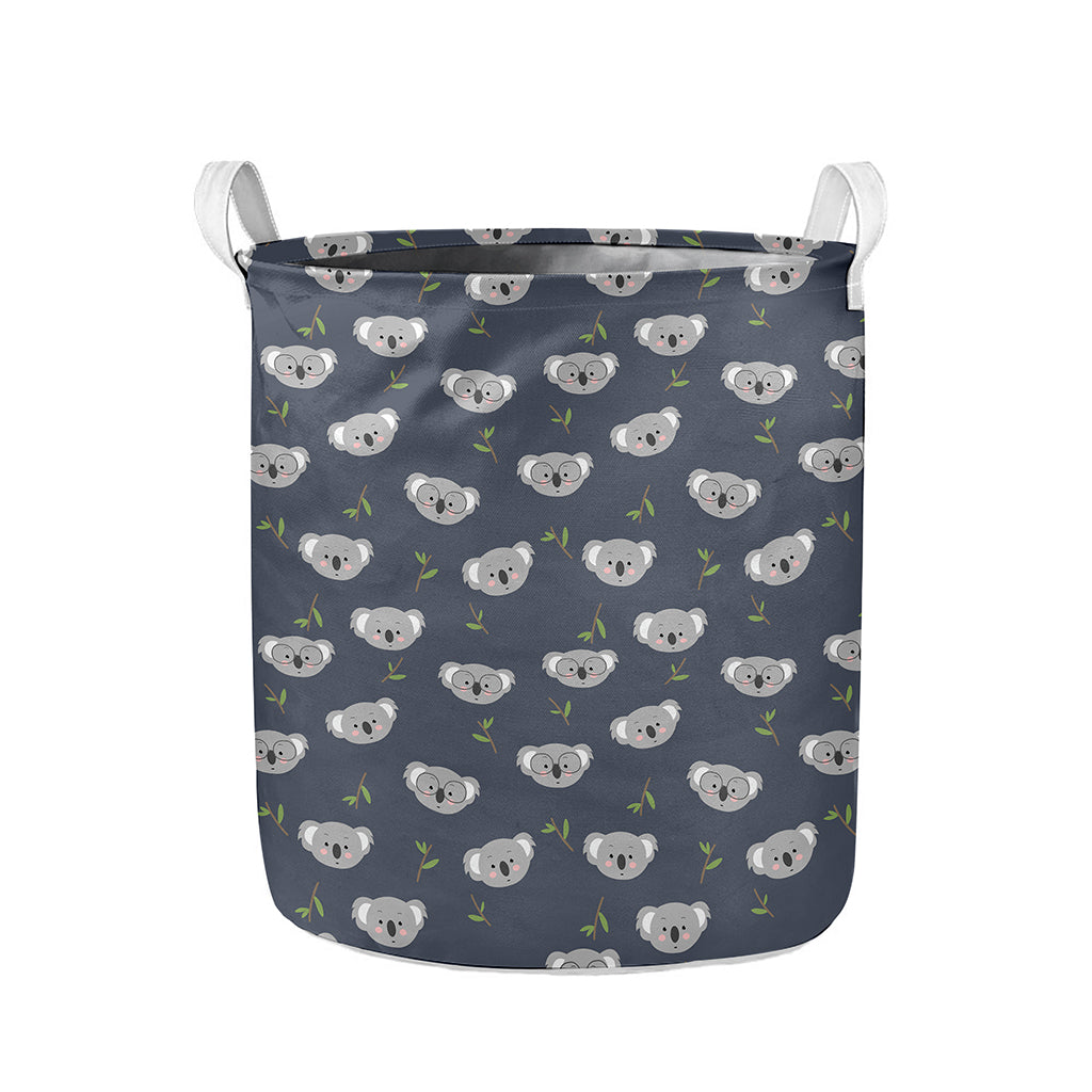 Koala Bear Pattern Print Collapsible Laundry Basket
