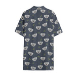 Koala Bear Pattern Print Cotton Hawaiian Shirt
