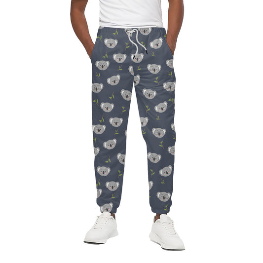 Koala Bear Pattern Print Cotton Pants