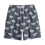 Koala Bear Pattern Print Cotton Shorts