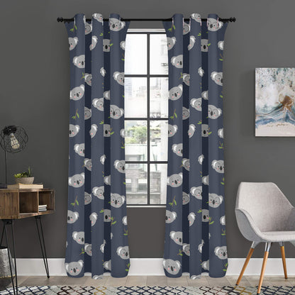 Koala Bear Pattern Print Curtain