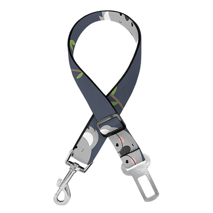 Koala Bear Pattern Print Dog Seat Belt