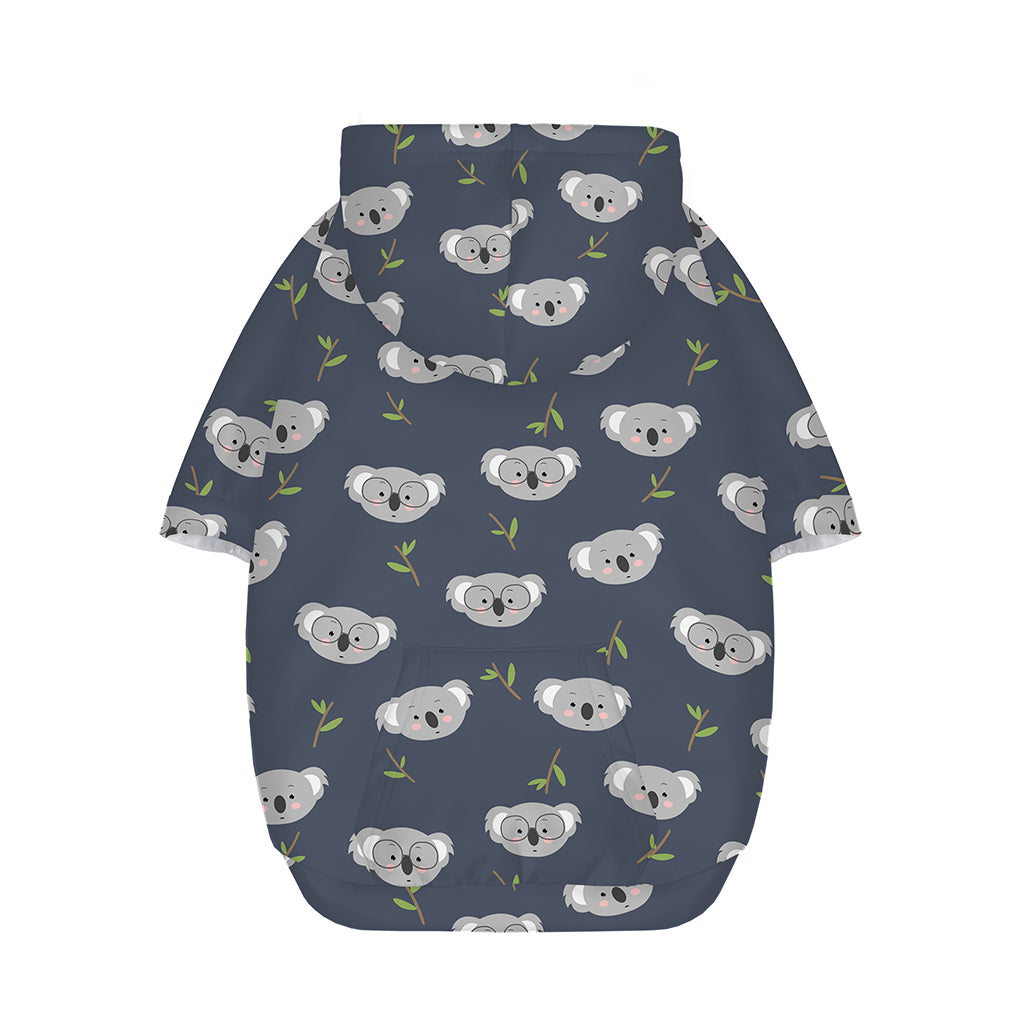Koala Bear Pattern Print Dog Zip Up Hoodie
