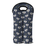 Koala Bear Pattern Print Double Neoprene Wine Tote