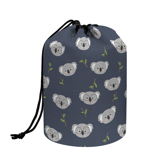 Koala Bear Pattern Print Drawstring Makeup Bag