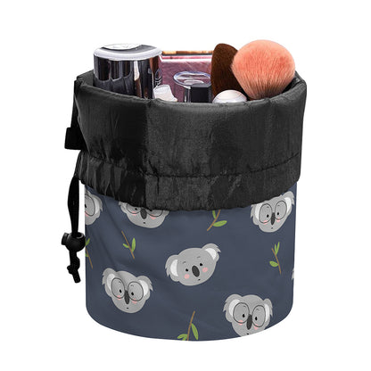 Koala Bear Pattern Print Drawstring Makeup Bag