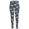 Koala Bear Pattern Print High-Waisted Pocket Leggings