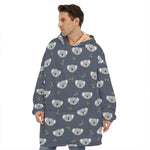 Koala Bear Pattern Print Hoodie Blanket