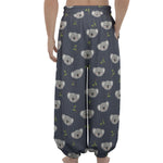Koala Bear Pattern Print Lantern Pants