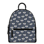 Koala Bear Pattern Print Leather Backpack