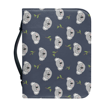 Koala Bear Pattern Print Leather Bible Cover