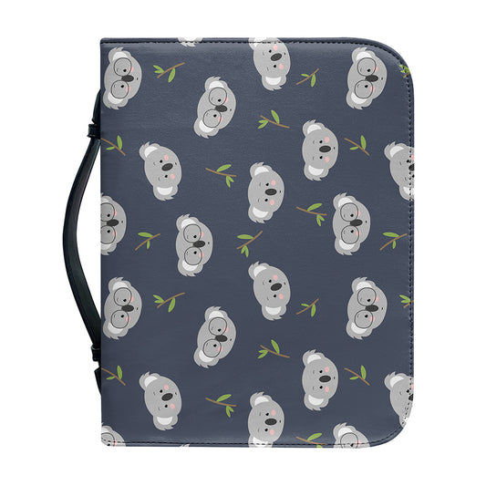 Koala Bear Pattern Print Leather Bible Cover