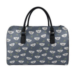Koala Bear Pattern Print Leather Duffle Bag