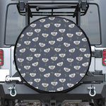 Koala Bear Pattern Print Leather Spare Tire Cover