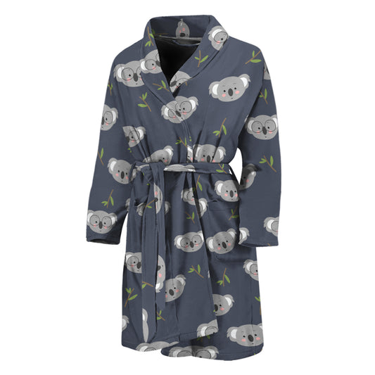 Koala Bear Pattern Print Men's Bathrobe
